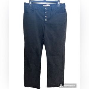 Vintage TOMMY HILFIGER JEANS Y2K Snap Button Fly Bootcut Jeans Black Size 8